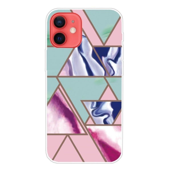 Marble design iPhone 13 cover - Trekant Blitz Mønster Multicolor