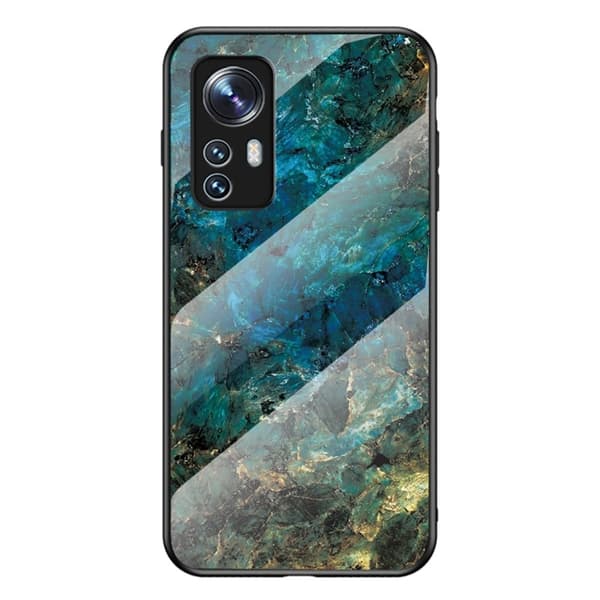Fantasy Marble Xiaomi 12 / 12x Deksel - Smaragd Klinkekule Green