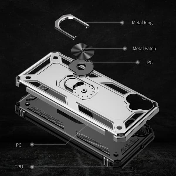 Bofink Combat Samsung Galaxy A05 kotelot - Hopea/Harmaa Silver grey