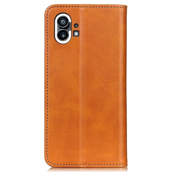 Flip Etui med Pung i Ekte Lær til Nothing Phone (1) - Brun Brown