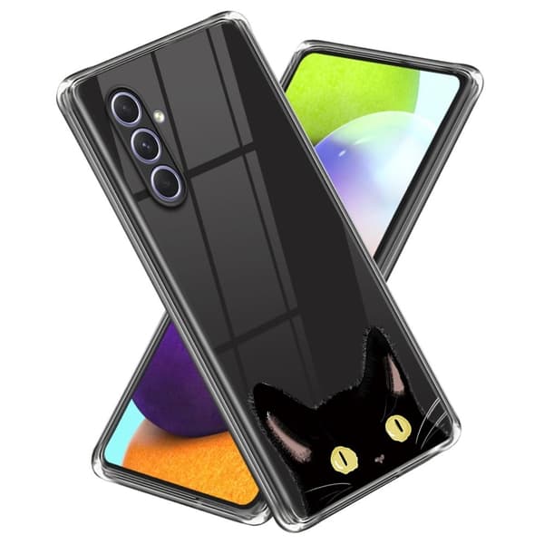 Deco Samsung Galaxy A54 skal - Nyfiken Katt Svart