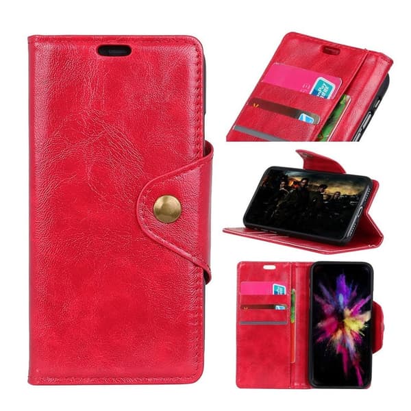 Sony Xperia 10 Plus strukturert læretui - Rød Red