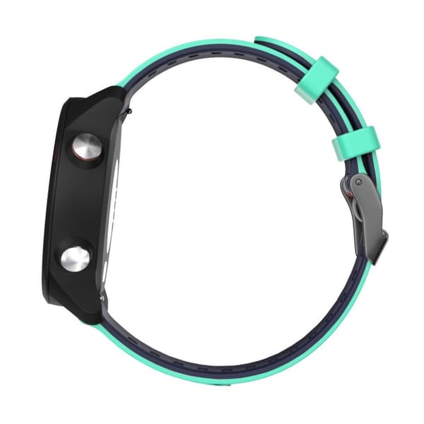 20 mm Universal dobbeltfarvet silikoneurrem - Mint Grøn / Mørkeblå Green