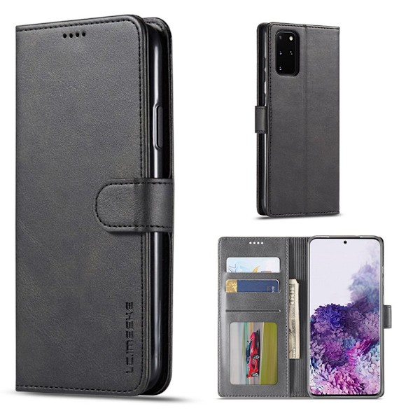 LC.IMEEKE Samsung Galaxy S20 Plus Flip kotelot - Musta Black