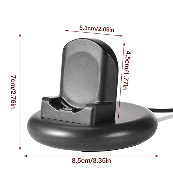 100cm Samsung Galaxy Watch 4 (44mm) / Active 2 - 44 Mm Usb-Hurtigopladningsdock Med Rund Base Black