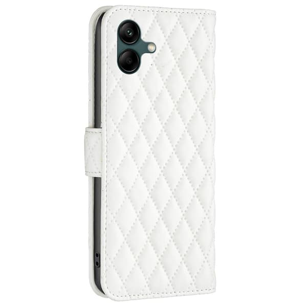 Rhombus mat Samsung Galaxy A05 flip etui - Hvid White