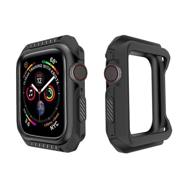Apple Watch Series 4 44mm erstatnings urkasse i silikone - Helt sort Black