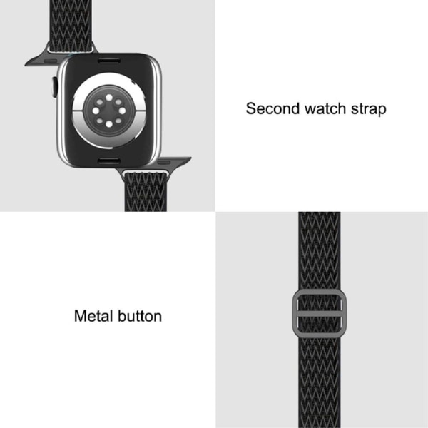 Apple Watch (41mm) wave style nylon watch strap - White Vit