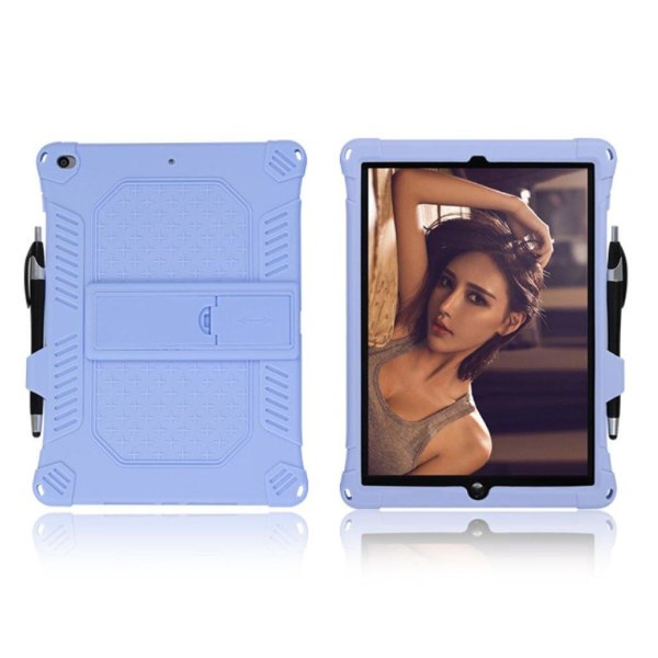 Stødsikkert, blødt silikoneetui med ophængningsline iPad 10.2 (2 Purple
