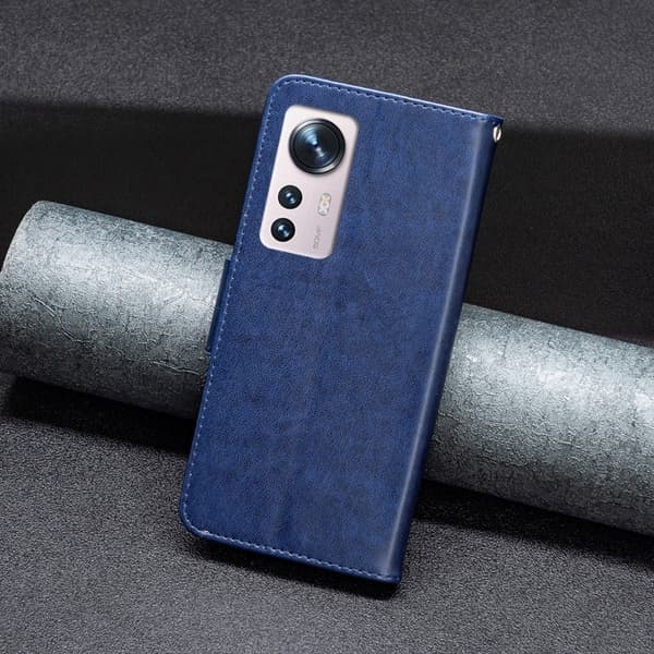 Sommerfugl Xiaomi 12 / 12x Flip Etui - Mørkeblå Blue