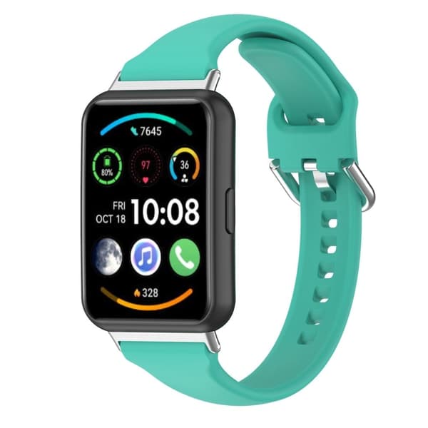 Enkelt klockarmband i silikon för Huawei Watch Fit 2 - Matcha Grön Grön