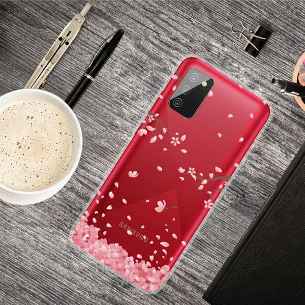 Deco Samsung Galaxy A02s etui - lyserød blomst Pink