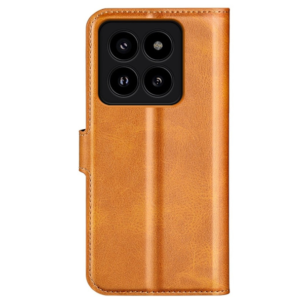 Plånboksfodral av hållbart konstläder till Xiaomi 14 Pro - Gul Gul