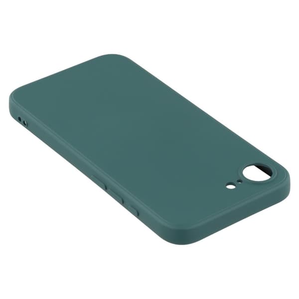 iPhone 16e Fodral Flexibel baksida Mjuk Anti-rep Fiberfoder Telefonskal - Militärgrön Grön