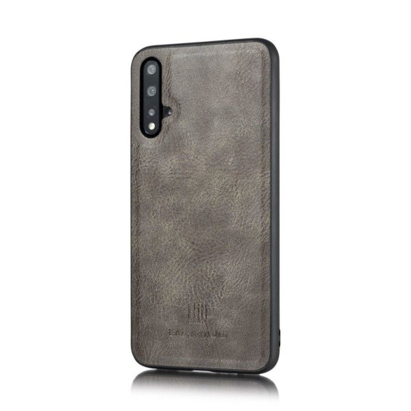 DG.MING Huawei Nova 5 2-in1 Wallet kotelot - Harmaa Silver grey