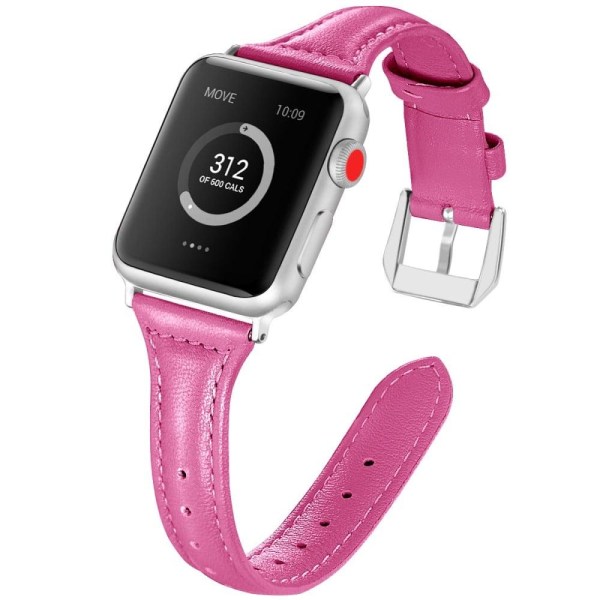 Apple Watch (41mm) B6 Aitoa Nahkaa Rannekellon Nauha - Rose / Koko: L Pink