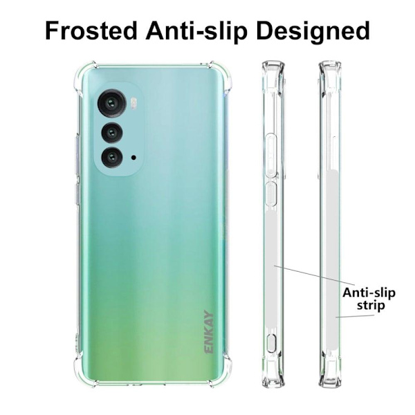ENKAY klart faldsikkert etui til Motorola Moto Edge 2022 Transparent