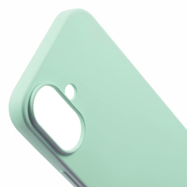iPhone 16 Plus Flexibelt fodral Mjukt fiberfoder Reptåligt mobilskal - Baby Blå Blå