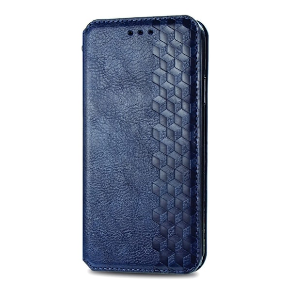 Nahkakotelo With A Stylish Rhombus Imprint For Sony Xperia 10 IV - Sininen Blue