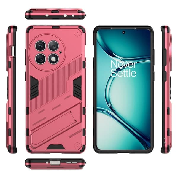 Shockproof Hybrid Deksel med A Modern Touch til OnePlus Ace 2 Pro 5g - Rose Pink