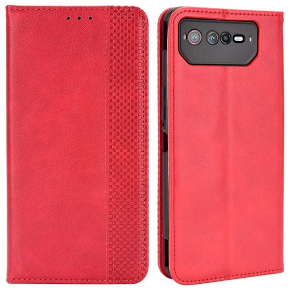 Bofink Vintage ASUS Rog Phone 6 / 6 Pro Læder Etui - Rød Red