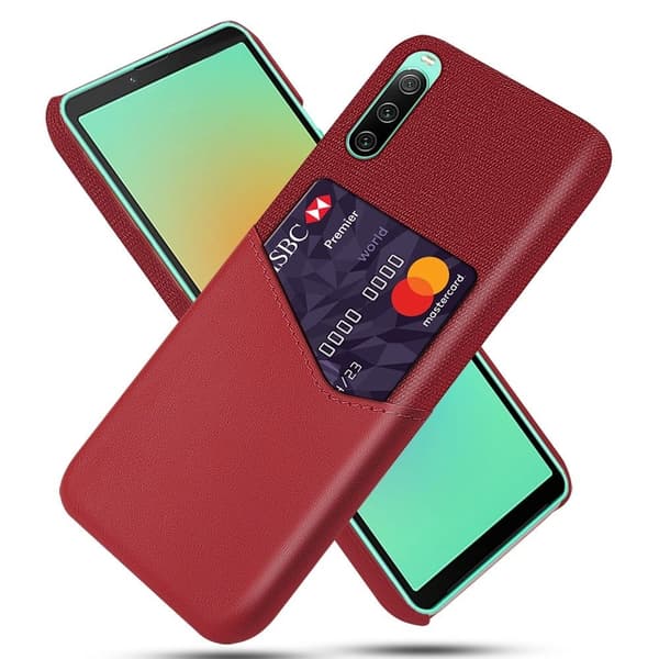 Bofink Sony Xperia 10 IV kortdeksel - Rød Red