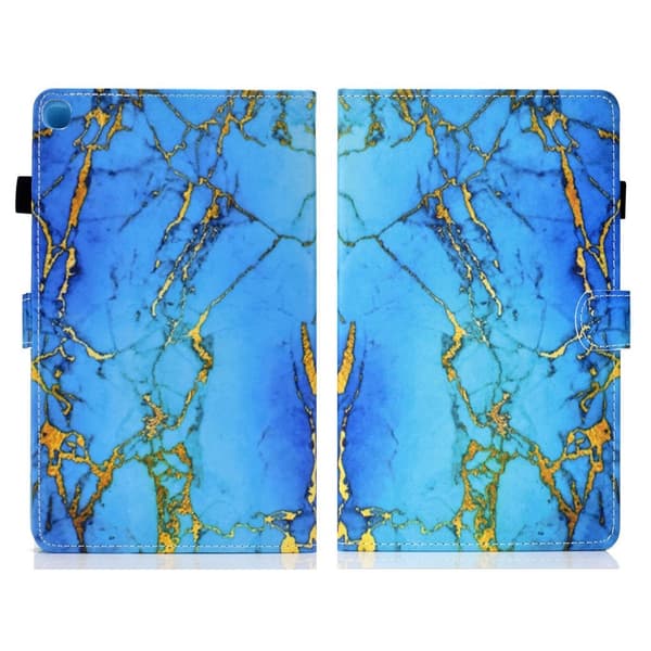 Samsung Galaxy Tab A7 10.4 (2020) cool mønster læder flip etui - marmor Blue