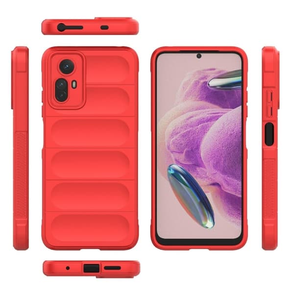 Mjukt greppformat Xiaomi Redmi Note 12S skal - Röd Röd