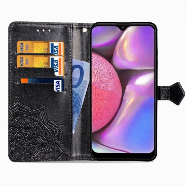 Mandala Samsung Galaxy A20s etui - Sort Black