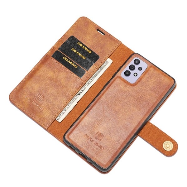 DG.MING Samsung Galaxy A32 5G 2-i-1 etui med pung - Brun Brown