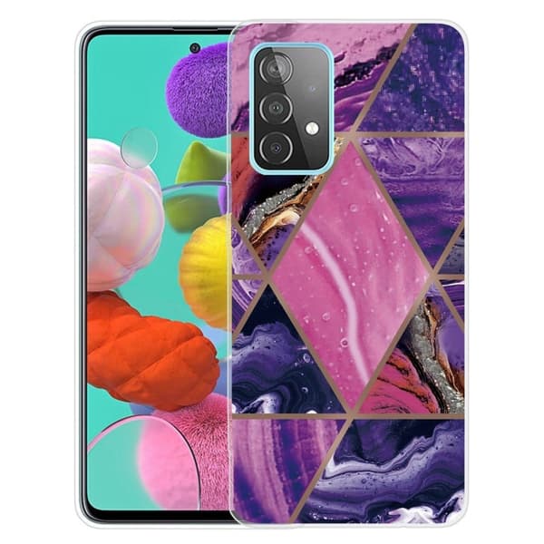 Marmormotiv Samsung Galaxy A23 skal - Lila Och Rosa Marmor multifärg