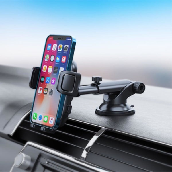 Universal adjustable car phone holder Black