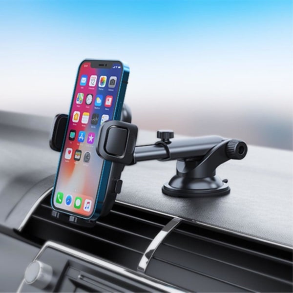 Universal adjustable car phone holder Svart