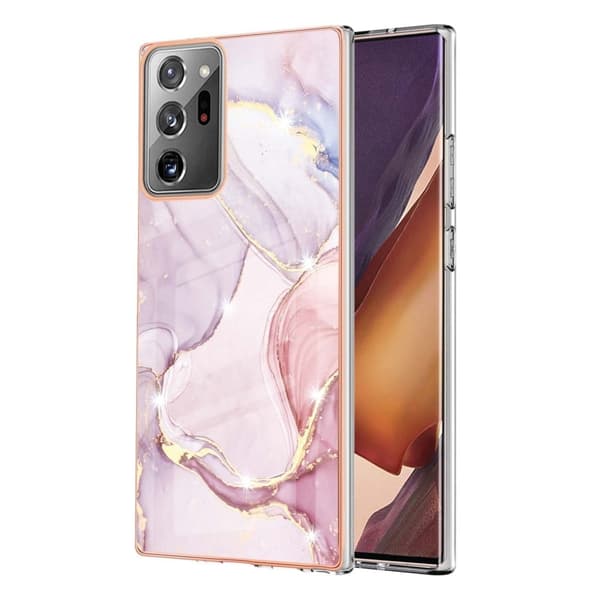 Marble Samsung Galaxy Note 20 Ultra Etui - Rose Guld Marmor Haze Pink