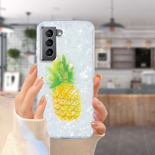 Marble Samsung Galaxy S22 Plus Suojakotelo - Pineapple Yellow