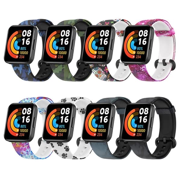 Xiaomi Redmi Watch 2 Lite urrem i silikone med cool mønster - Camouflage Blå Blue