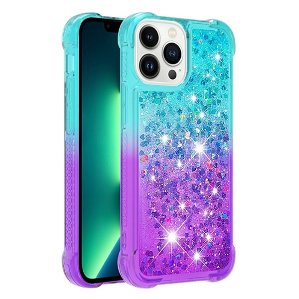 Princess iPhone 14 Pro Max Deksel - Himmelblå / Lilla Multicolor