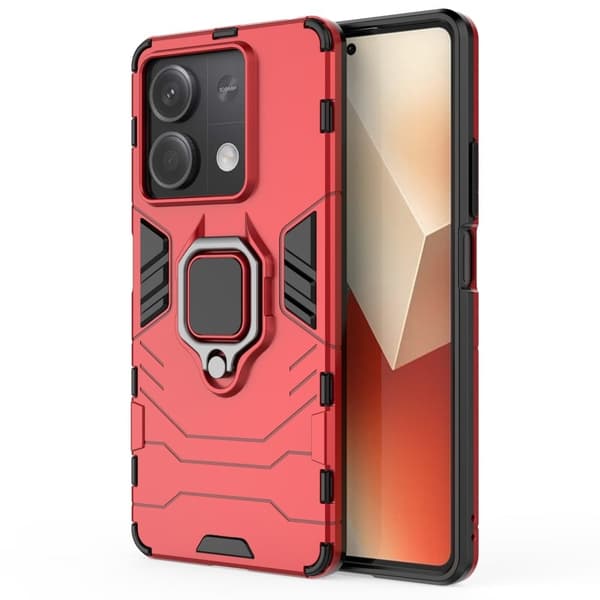 Støtsikkert Xiaomi Redmi Note 13 5G  Panther-telefonetui - Rød Red