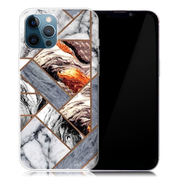 Marmordesign iPhone 13 Pro deksel - Fragment Av Marmorfliser Multicolor