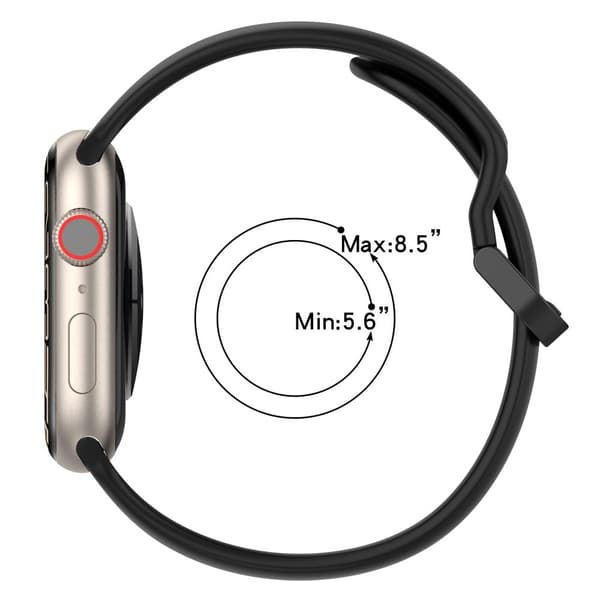 Apple Watch Series 8 (45 mm) / Watch Ultra tofarget silikonrem - Hvit / Rød White