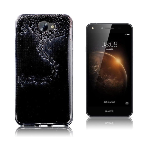 Huawei Y6II Compact Joustava Kuvioitu Muovikuori - Musiikki Nuotit Black