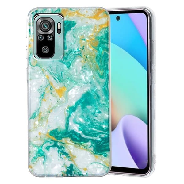 Marble Xiaomi Poco M5s / Note 10s / 10 Etui - Grøn Marmor Green