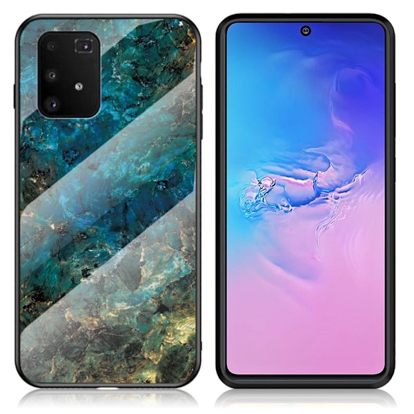 Fantasy Marble Samsung Galaxy A01 cover - Sort / Guld Green