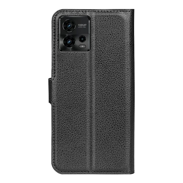 Klassisk Motorola Moto G72 Flip Etui - Sort Black