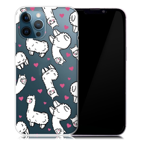 Deco iPhone 13 Pro Max deksel - Hjerter Og Hjerter White