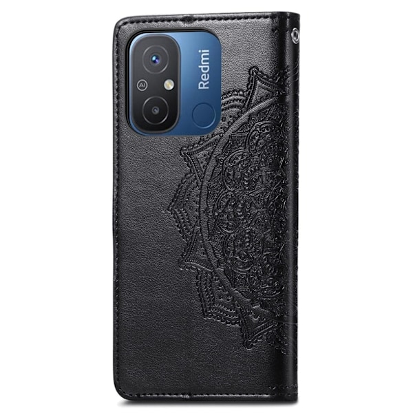 Mandala Xiaomi Redmi 12C / 11a Flip Etui - Sort Black