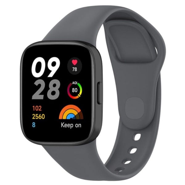 Xiaomi Redmi Band 3 silikoninen ranneke - Tummanharmaa Silver grey