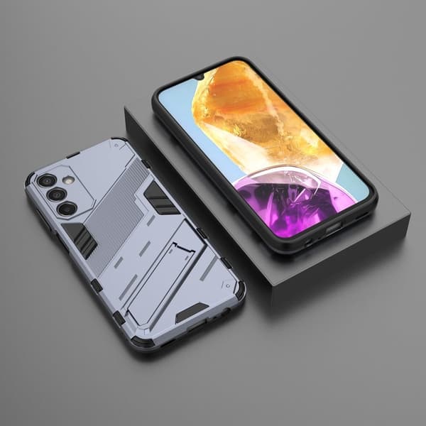 Stødsikkert moderne Samsung Galaxy M15 hybridcover - Mørkeblå Blue