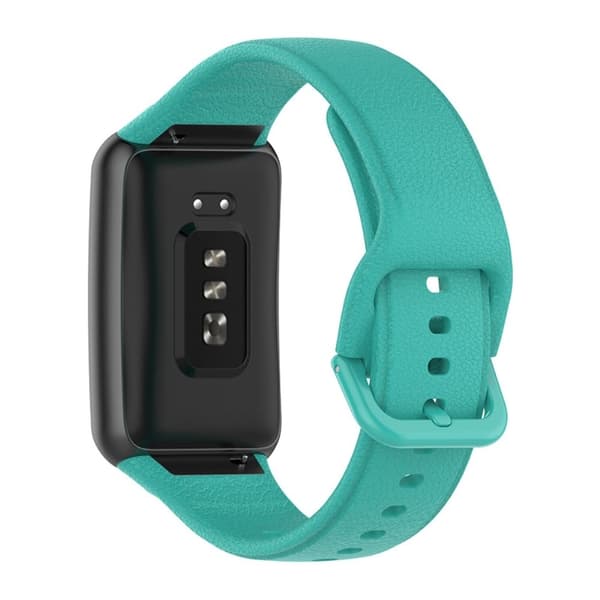 Oppo Watch Free klockarmband i texturerat silikon - Cyan Grön