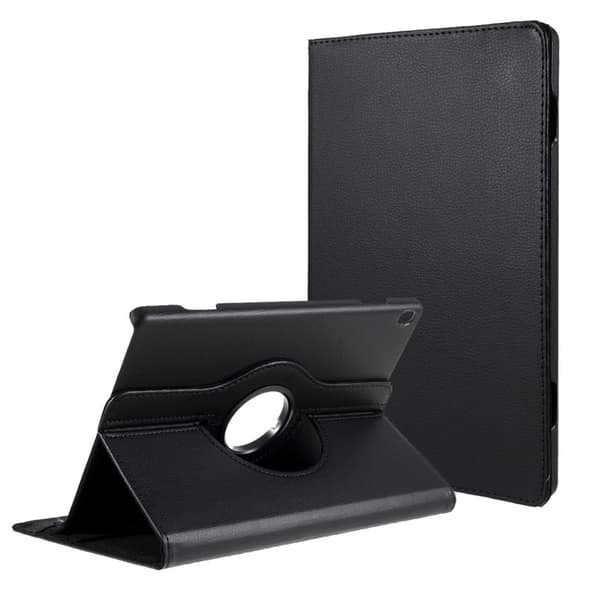 Lenovo Tab M10 enkelt läderfodral - Svart Svart
